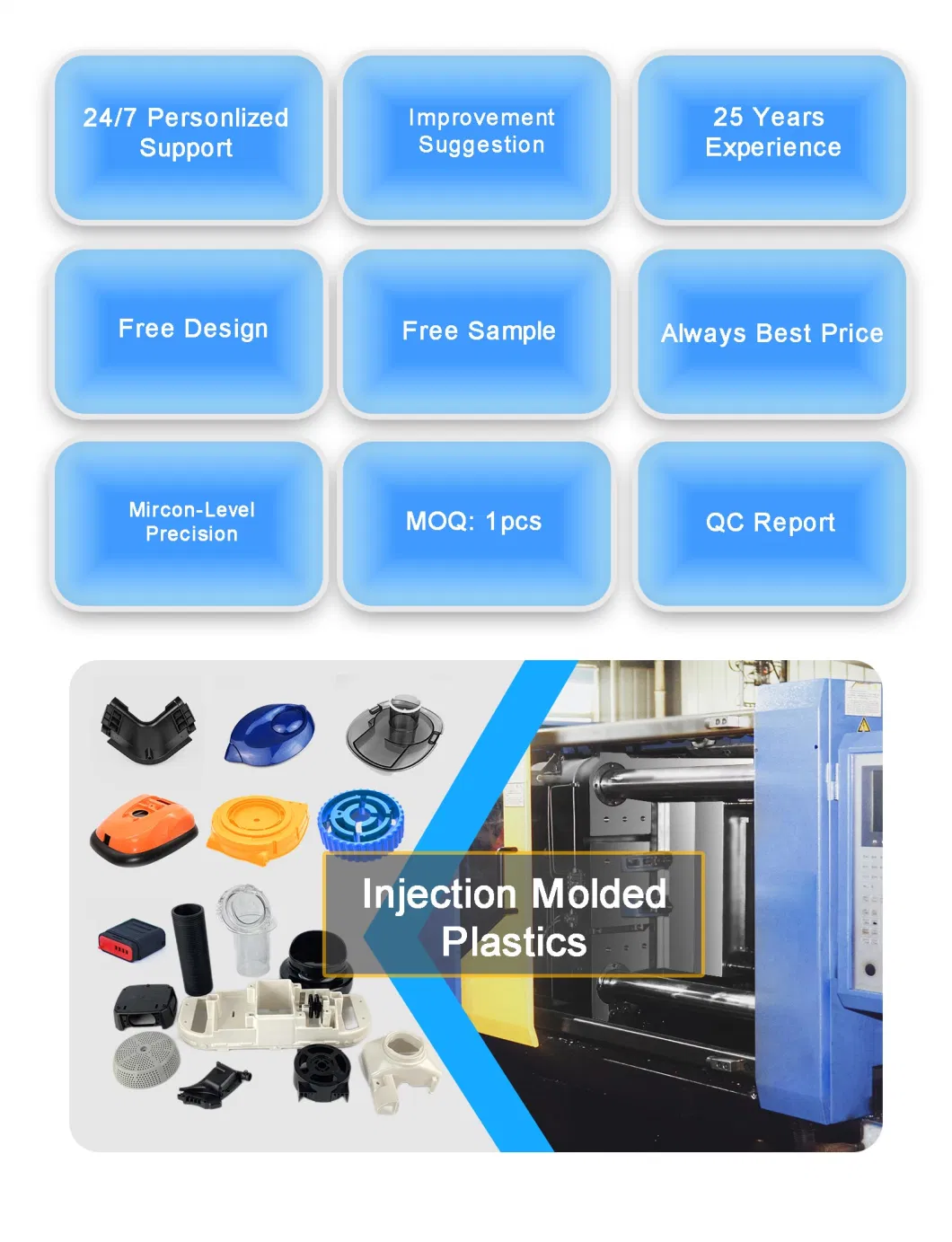 Customized OEM Manufacturing Molded Product Manufacture ABS Injection Molding Service